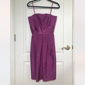 Ann Taylor Pink Silk Strapless bridesmaid dress